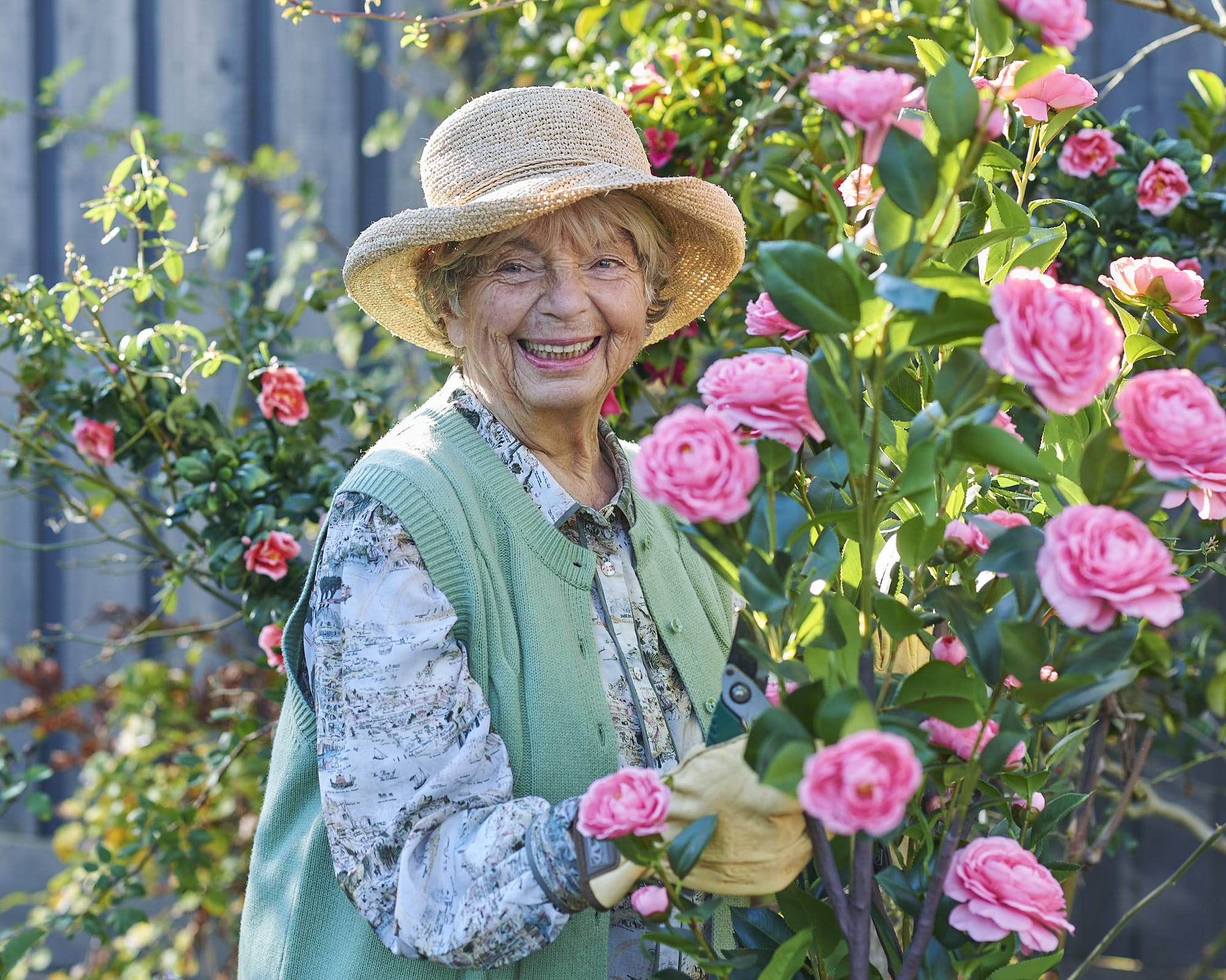 Prestige Inhome Care client in her garden