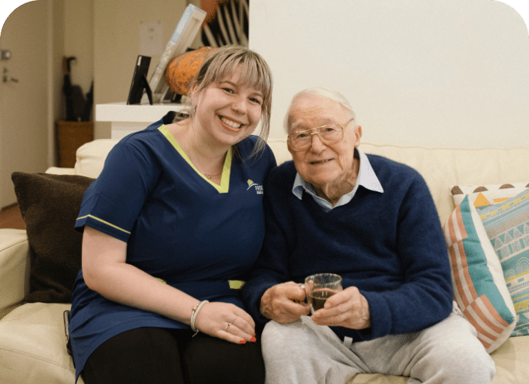 Client receiving companionship care